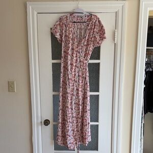 Floral Maternity Wrap Dress by Angel